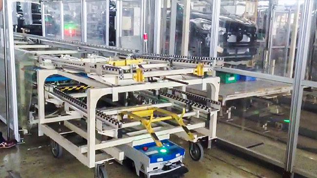 Differenziale che determina automazione del magazzino del AGV, risparmio di lavoro del sistema di trasporto del AGV